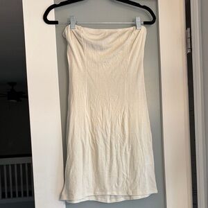 Reformation strapless dress mini dress size medium slightly sheer swim coverup